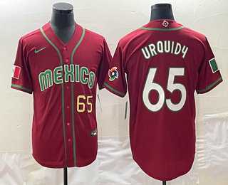 Mens Mexico Baseball #65 Giovanny Gallegos Number 2023 Red World Classic Stitched Jersey->2023 world baseball classic->MLB Jersey